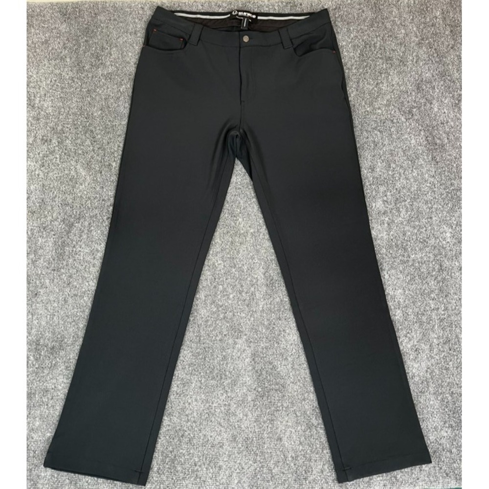 Sunice Pants Mens Black Straight Leg Stretch  Polyester/Spandex‎ Size 36X34